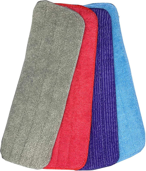 4 Pack Mop Head Replacements, Microfiber Cleaning Pads for Most Spray Mops, Wet & Dry Cleaning