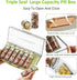 Meifannao 3 7 7 Times a Day Pill Organizer Day, Large Weekly Pill Organizer, Weekly Pill Box with Separate Containers