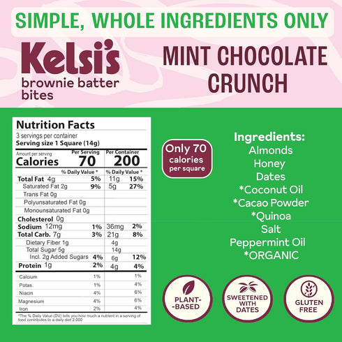 Pack, 8 Pack Kelsi's Brownie Batter Bites, Variety - Whole Ingredients, Healthy Brownie Bites, Dairy Free, Gluten Free