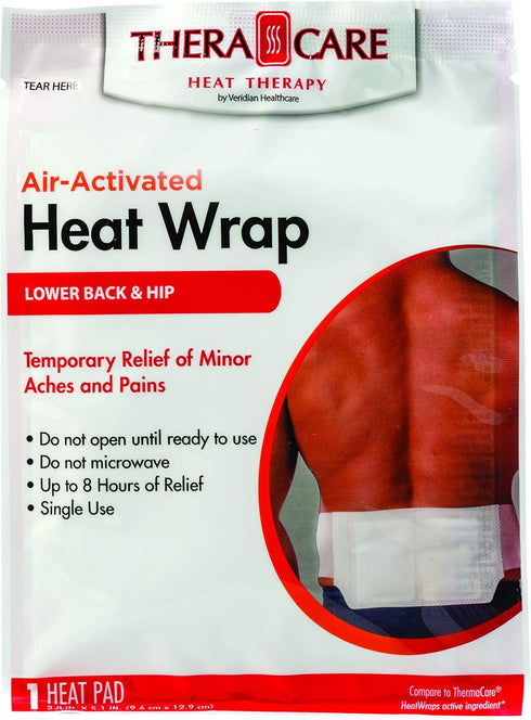 Thera|Care Air-Activated Heat Wrap - Lower Back & Hip Pain Relief, 2 Treatments