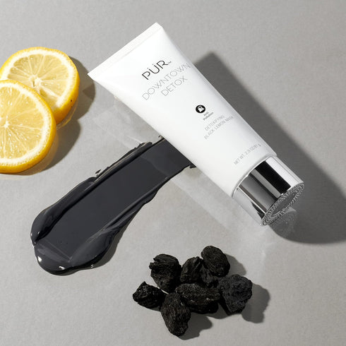 PÜR Beauty Downtown Detox - Detoxifying Black Lemon Face Mask, Helps Draw Out Impurities and Soothe Skin
