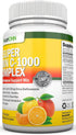 Super Vitamin C Complex - 1695Mg - 180 Tablets - with 530 mg Natural Citrus Bioflavonoids, Rose Hips, Rutin, Quercetin