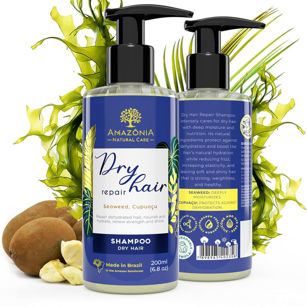 All Natural Hair Repair Shampoo - Moisturizing Shampoo for Dry Hair, 6.8oz, Paraben & Sulfate-free
