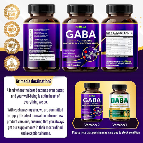 GABA 16,280mg: X15 Power with 5-HTP, L-Theanine, Magnesium, Ashwagandha for Relaxation and Sleep Support, 150 Count