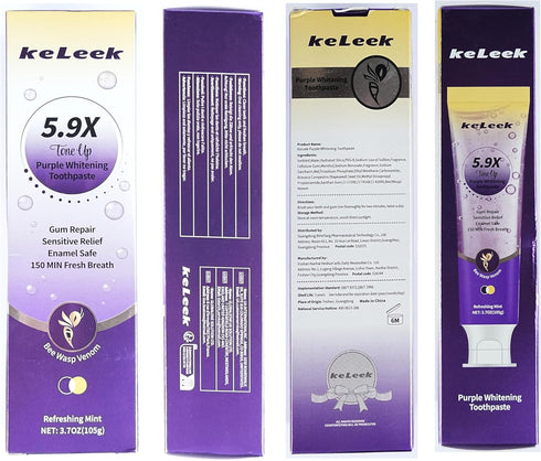 Teeth-150MIN Purple Whitening Toothpaste -Tone-Up Formula,Stain Remover, Plaque Remover,Appropriate for Sensitive Mint