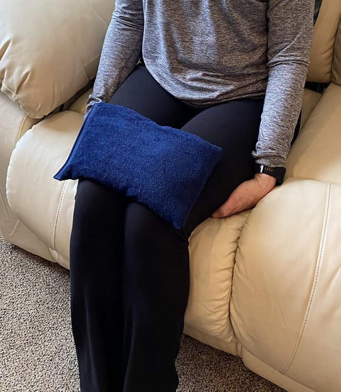 Microwavable Heating Pad, Rice Filled, Plush Cotton Cover, Natural, No Scents Added, Handcrafted in USA, Back Neck Pain