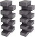 Black Multi Use Scrub Sponges, Made in Europe, 18 Pack, 4.3x2.8x1.4 inches, Heavy Duty Fiber, Odorless Durable Scrubber