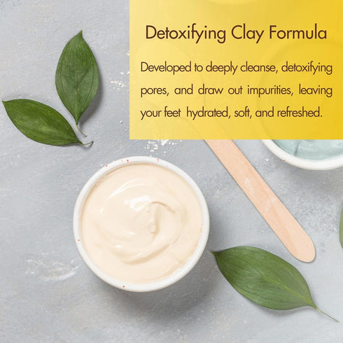 SPA REDI Clay Mask, Pedicure and Body Deep Cleansing, Skin Pore Purifying, Hydrating, Natural Bentonite Clay
