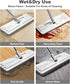 Set, 3 JOYMOOP Mop and Bucket with Wringer Hands Free Flat Floor Mop and Bucket, with Washable Microfiber Pads, Wet