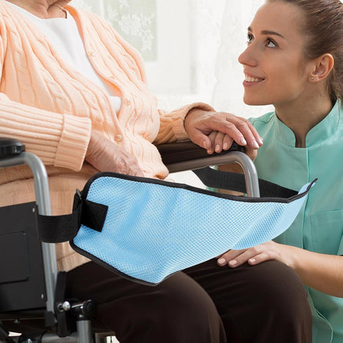 BAZEITFLOW Adjustable Breathable Wheelchair Safety Strap for Elderly Patients, Extended Rail with Single Buckle