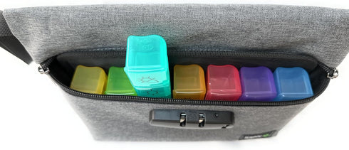 KADDY GEAR (7-Day 4-Times-A-Day) 3 Kaddy Weekly AM/PM Secure Pill Organizer Box, / Portable Travel with Large
