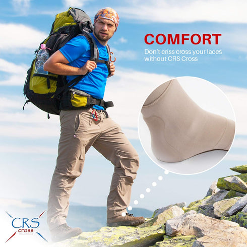 CRS Cross Achilles Heel Gel Sleeves - 1 Pair of Premium Padded Compression Gel Sleeve Socks for Protection