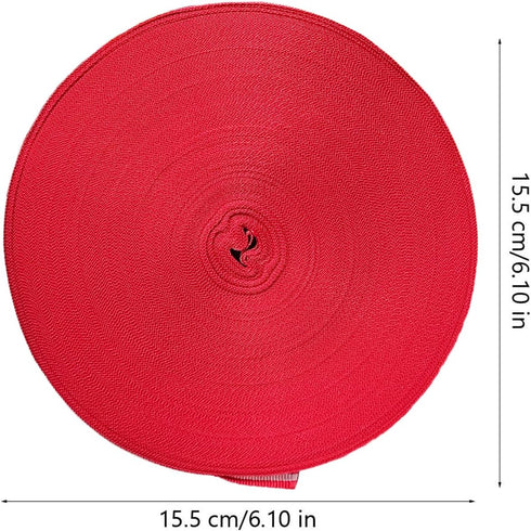 Red Striped Grosgrain Ribbon, 3/8 Inch x 55 Yards, Polyester Fabric for Christmas, Wedding, DIY Crafts, Gifts