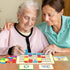 PHIELEY 80 Activities for Dementia Patients, Tiles Wooden Puzzle Games for Seniors, Colorful Shape Pattern Alzheimers