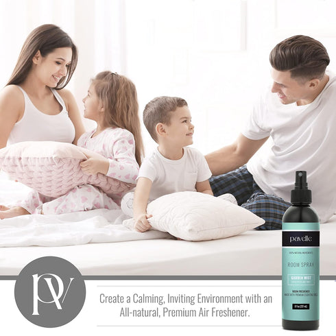 Room Spray, 100% Natural Essential Oil Bathroom Air Freshener, Long Lasting Non Toxic Deodorizer, Garden Mist, 8 Fl. Oz