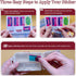 Pill Organizer with Medicine Labels, 161 Labels Mini Medication Organizer for Travel, 7 Day Pill Case (Grey)