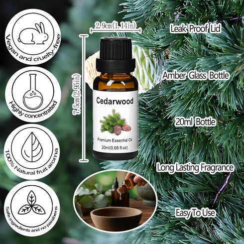 Set-Essential Essential Oils Oils- Perfect for Diffuser,Candle Making,Soap Making -Eucalyptus, Lavender,Cedarwood