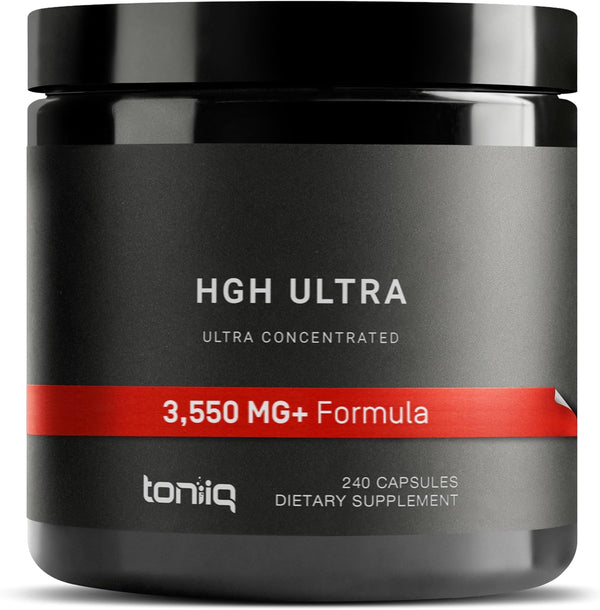 HGH Supplements for Men & Women, 240 Count, 3,550mg+ Support for Muscle Growth & Healthy Levels of Human Growth Hormone