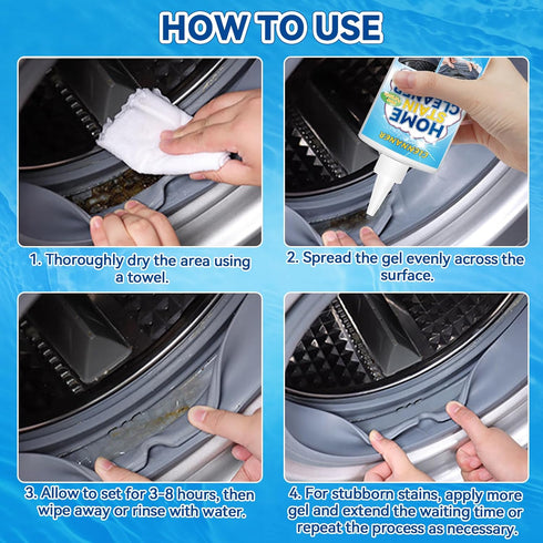 Home Remover Gel, 10 Fl Oz Mold Cleaner Gel for Washing Machines, Grout, and Sinks in Kitchen and Bathroom
