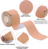 Kinesiology Tape Precut (1 Pack), Elastic Therapeutic Sports Tape for Pain Relief and Injury Recovery, Beige