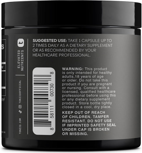 Toniiq 20:1 90 Maca Root - Ultra High Potency Extract - Black, Red and Yellow Maca Complex - Single Origin, Wildcrafted