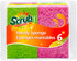 SCRUBIT Cellulose Scrub Sponge - 6 Pack Kitchen Cleaning Sponges for Dishes, Pans, Pots & More - Colors May Vary