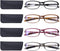 DOOViC 4 Pack Computer Reading Glasses - Blue Light Blocking Anti Eyestrain Readers for Women Men, 1.5 Strength