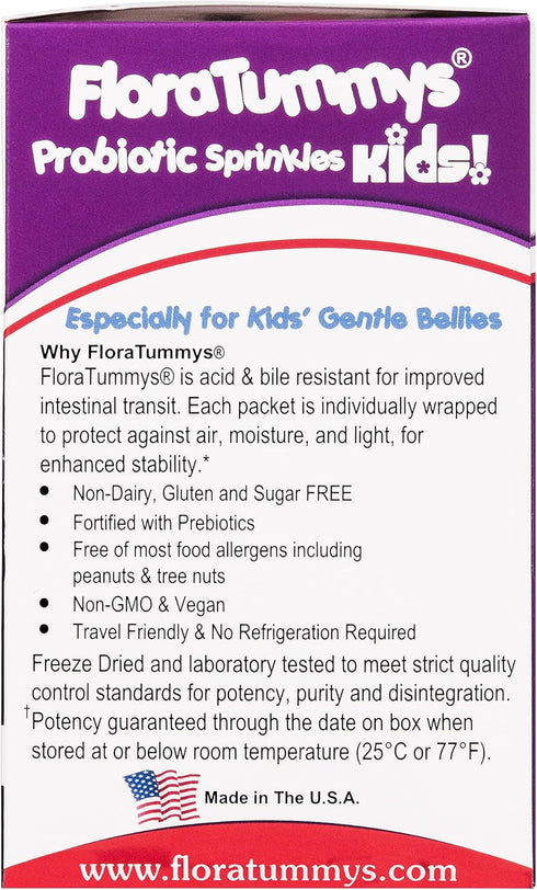 Probiotics for Kids, 30 Taste-Free Powder Packets, Non-Dairy, Gluten Free, Sugar Free, Vegan