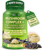 Organic Mushroom Complex: Lion's Mane, Turkey Tail, Cordyceps, Chaga, Contains Naturally Occurring