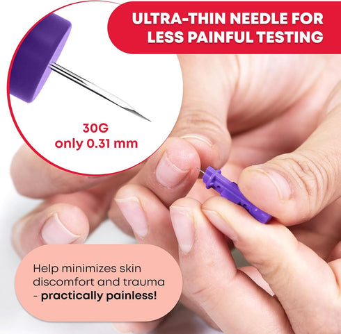 Ever Ready First Aid Sterile Twist-Cap Lancets, 30G Purple, 500 Count