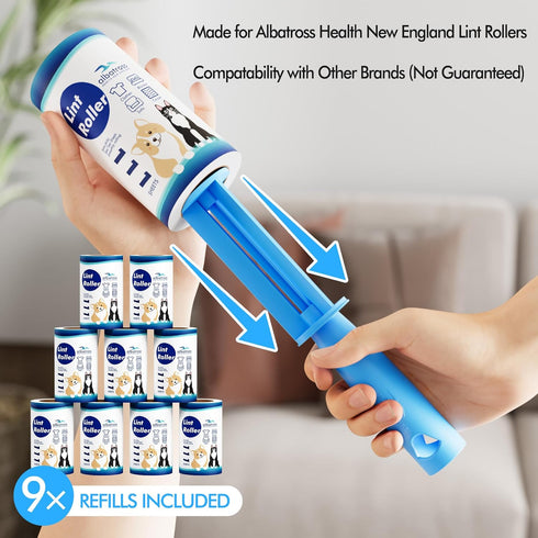Extra Sticky Lint Roller Refills Only, Mega Value Set 999 Sheets for Pet Hair Removal, Dog and Cat Lint Remover for Clothes, Furniture, Carpet