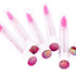 60 Pcs Pink Lash Disposable Mascara Brushes, Diamond Eyelash Spoolies in Sanitary Tube