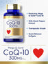 Carlyle CoQ10 300mg | 120 Softgels | Non-GMO, Gluten Free | Mega Q-Sorb Coenzyme Q-10 with Black Pepper Extract
