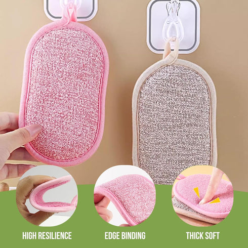 zuozuobubu 6PCS Countertops Kitchen Dish Sponge,Multi-Purpose Scrub Sponges,Dish Sponges Kitchen for Dishes