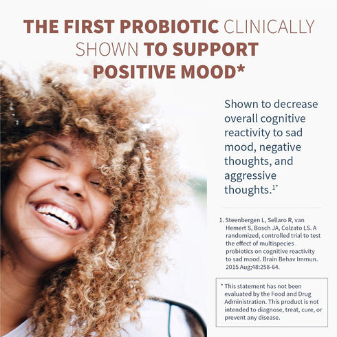 Klaire Labs Mood Probiotic Powder with Bifidobacterium & Lactobacillus - 30 Packets for Positive Mood