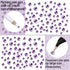 LPBeads 3456 Pieces Tanzanite Flat Back Round Crystal Rhinestones - 6 Sizes for Crafts, DIY with Tweezers