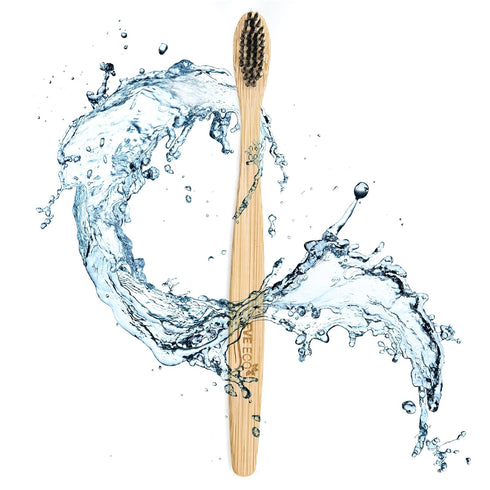 12 Count Bamboo Toothbrush, Soft Bristles for Sensitive Gums, Charcoal, Vegan, Natural Wood, BPA Free