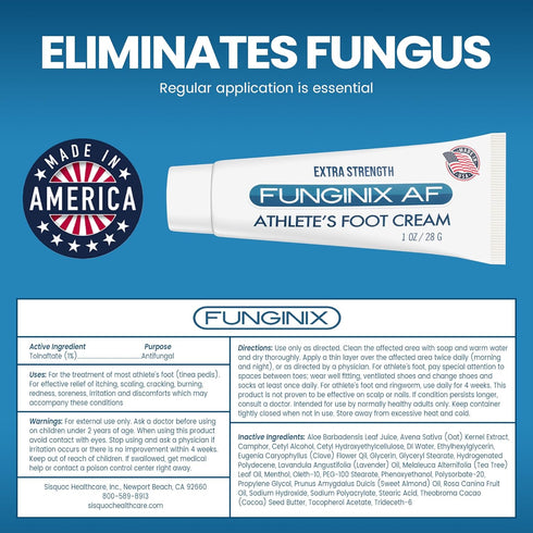 FUNGINIX AF Athletes Foot Cream - Topical Anti-Fungal Treatment (3 Tubes)