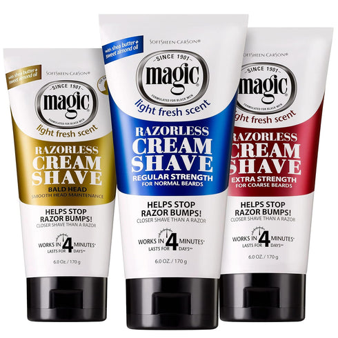 SoftSheen-Carson Magic Razorless Shaving Cream for Men, 6 oz, Hair Removal Cream