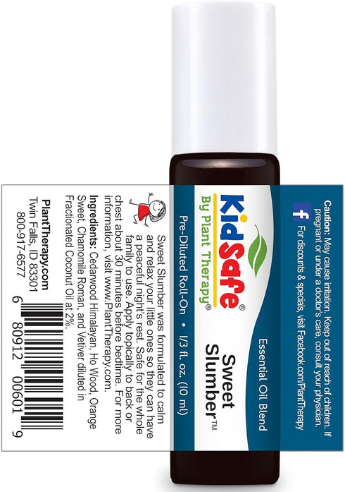 Plant Therapy KidSafe Sweet Slumber Essential Oil Blend Pre-Diluted Roll-On 10 mL (1/3 oz) 100% Pure