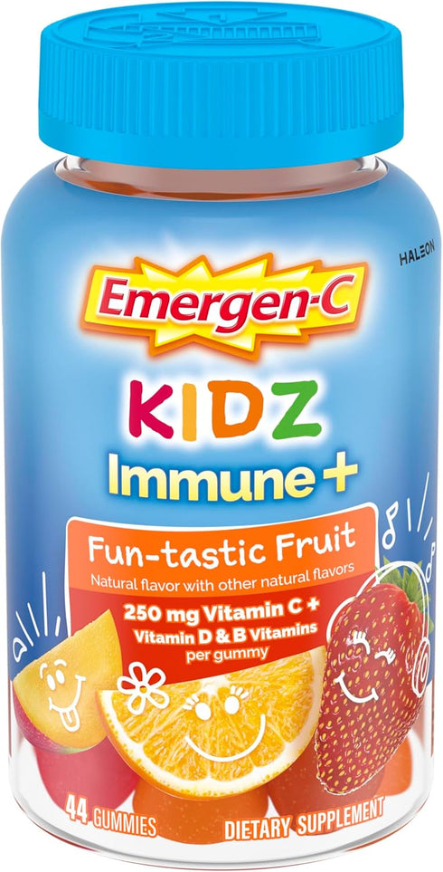 Emergen-C Kidz Vitamin C Immune Support Gummies Fun-Tastic Fruit 44CT includes Zinc,