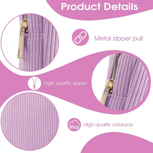 Xinjoduz Feminine Menstrual Care Bags for Teen Girls, Mini Corduroy Period Bag for Storing Sanitary Napkins Portable