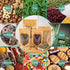 50pcs Kraft Bags with Window, Clear Front Pouches, Resealable Stand Up Zip Lock Food Storage Bags, Brown