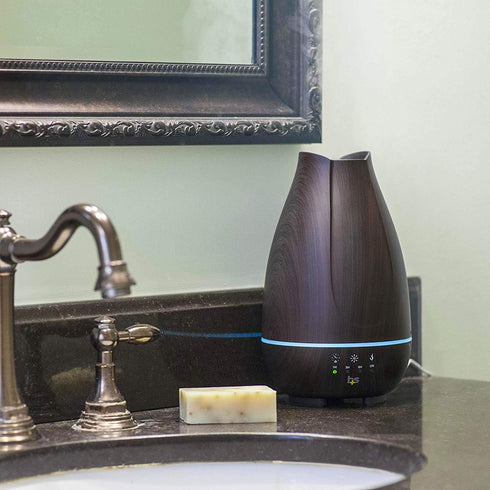 HealthSmart Essential Oil Diffuser, Cool Mist Humidifier with 500ML Tank, Adjustable Timer, 7 LED Light Colors