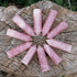 MIMOSA Healing Crystal Point - Large Rose Quartz, Raw Rose Quartz & Selenite