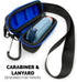 CASEMATIX Asthma Inhaler Travel Case with Lanyard and Clip-on Keychain Carabiner, Black