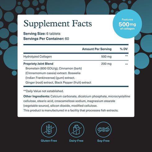 Youtheory Men's Joint Collagen with 18 Amino Acids - Premium Joint Support Supplement, 120 Tablets