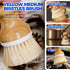 Holikme Bamboo Palm Brush Dish Brushes Vegetable Scrubber Round Natural Scrub Brush Cleaning Kit for Cleaning