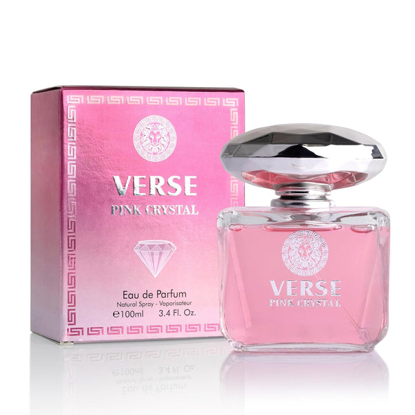 Verse Pink Crystal Eau De Parfum for Women - Elegant 100ml Bottle, Floral & Fruity Scent