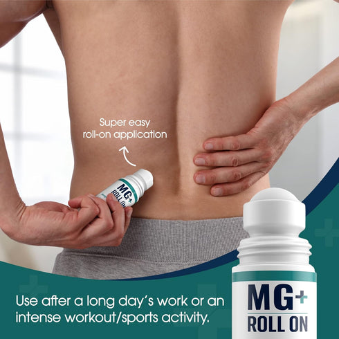 MARS WELLNESS MG+ Cooling Roll on Pain Relief (3 oz) - Fast Acting Arnica Roll on with 5% Menthol for Sore Muscle Pain